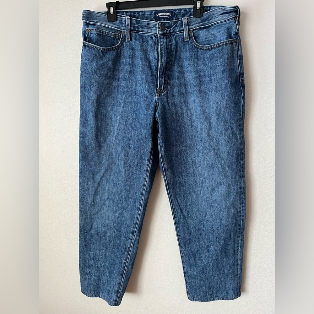 Lands' End Men's Straight Blue Jeans